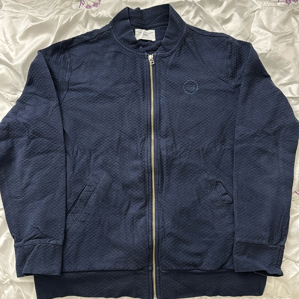 SOL ANGELES navy zip up sweater